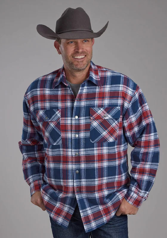 Men's Wrinkle - Resistant Polyester Blend Casual Shirts for Easy Travel and MaintenanceRoper Mens 2205 Sherpa Lined Red 100% Cotton L/S Shirt Men's Wrinkle - Resistant Polyester Blend Casual Shirts for Easy Travel and MaintenanceRoper Mens 2205 Sherpa Lined Red 100% Cotton L/S Shirt