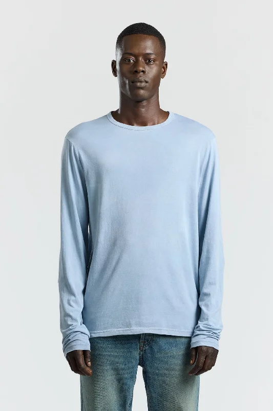 Men's Organic Cotton Casual Shirts with a Soft Handfeel for Everyday ComfortClassic Crew Long Sleeve Shirt