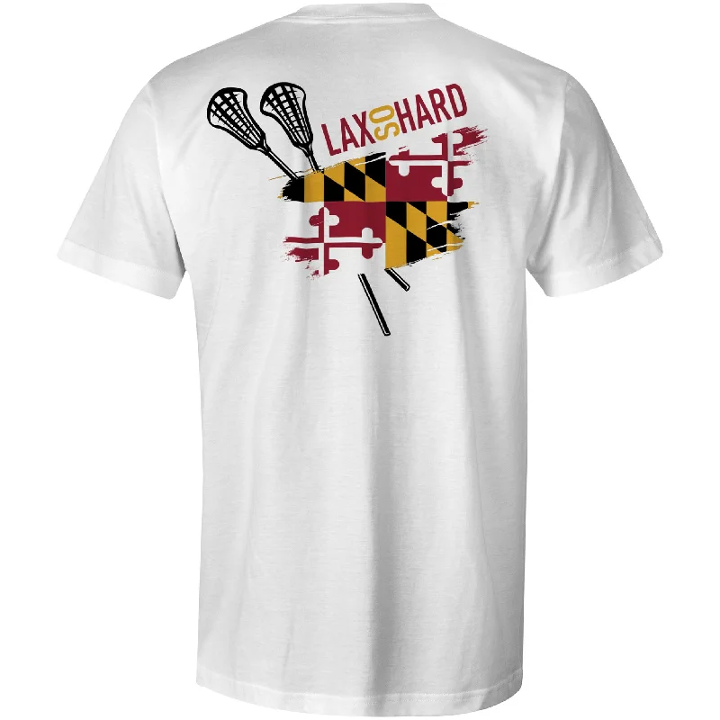 Men's Shearling - Lined Collar Casual Shirts in Brown for a Rustic and Warm AppealMens Maryland Lacrosse T-Shirt White