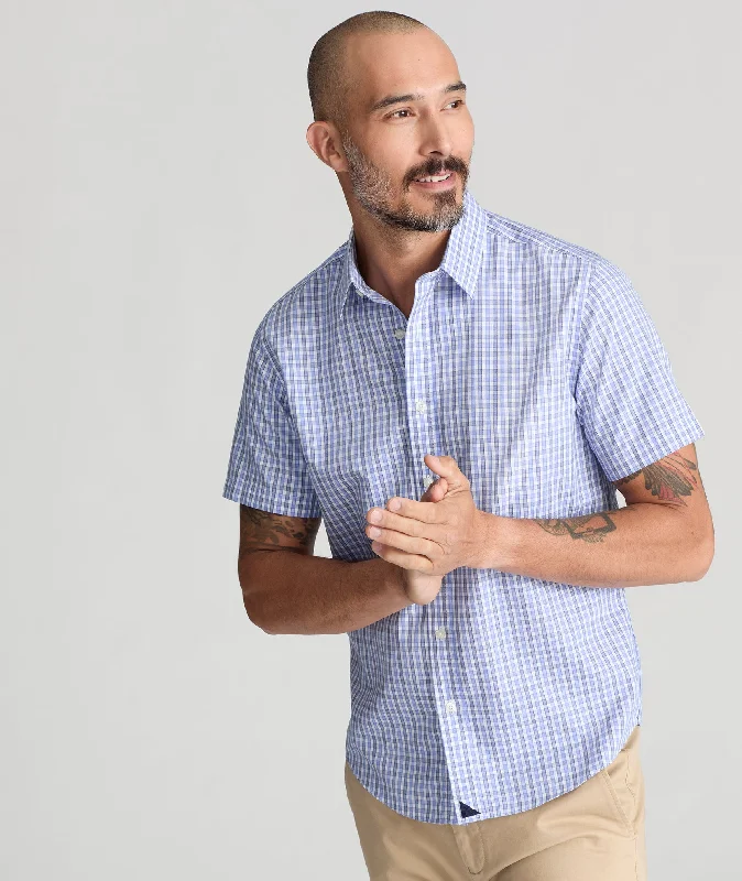 Men's Sustainable Recycled Material Casual Shirts for Eco - Conscious ConsumersWrinkle-Free Short-Sleeve Dante Shirt