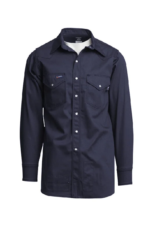 Men's Tailored Fit Checkered Casual Shirts in Multicolor for a Smart - Casual EnsembleFR Western Shirt | 7oz. 100% Cotton | Navy