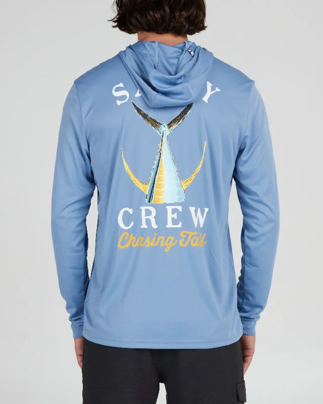 Men's Sustainable Recycled Material Casual Shirts for Eco - Conscious ConsumersTailed Hood Sunshirt - Marine Blue Men's Sustainable Recycled Material Casual Shirts for Eco - Conscious ConsumersTailed Hood Sunshirt - Marine Blue