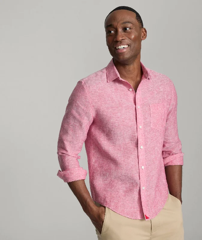 Men's Sustainable Recycled Material Casual Shirts for Eco - Conscious ConsumersWrinkle-Resistant Linen Vin Santo Shirt Men's Sustainable Recycled Material Casual Shirts for Eco - Conscious ConsumersWrinkle-Resistant Linen Vin Santo Shirt