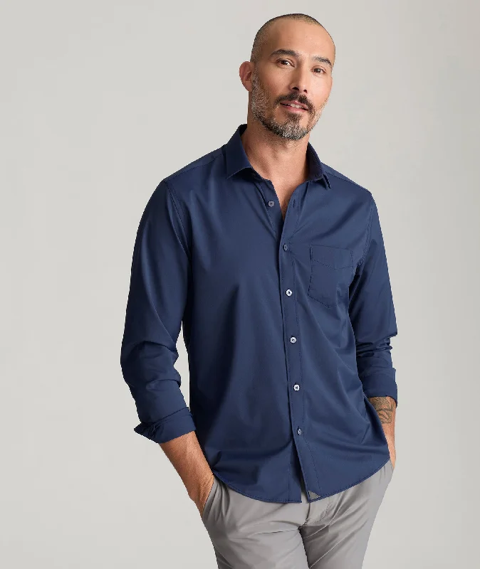 Men's Embroidered Detail Casual Shirts in Beige for a Touch of ElegancePerformance Gironde Shirt