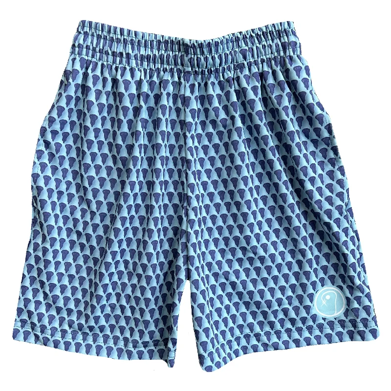 Men's Wrinkle - Resistant Polyester Blend Casual Shirts for Easy Travel and MaintenanceBoys 3D Lacrosse Shorts - Blues