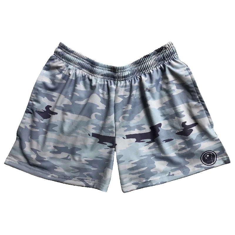 Men's Sustainable Recycled Material Casual Shirts for Eco - Conscious ConsumersWomens Camo Lacrosse Shorts - Blue