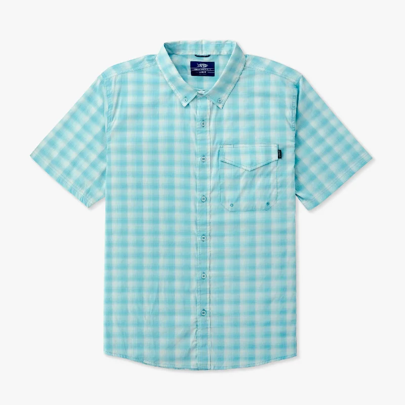 Men's Embroidered Detail Casual Shirts in Beige for a Touch of ElegancePortside SS Button Down Fishing Shirt