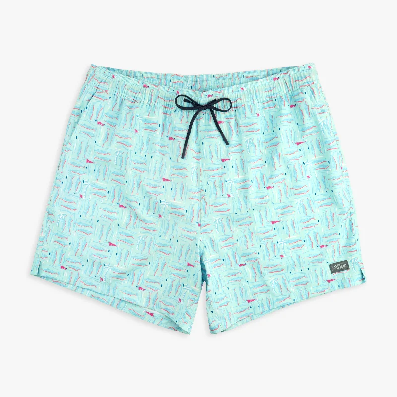 Men's Wrinkle - Resistant Polyester Blend Casual Shirts for Easy Travel and MaintenanceStrike Swim Shorts | Shoreline Blue