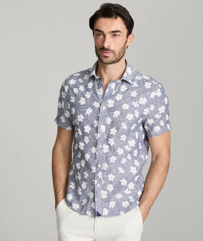 Men's Tailored Fit Checkered Casual Shirts in Multicolor for a Smart - Casual EnsembleLinen Short-Sleeve Bonner Shirt