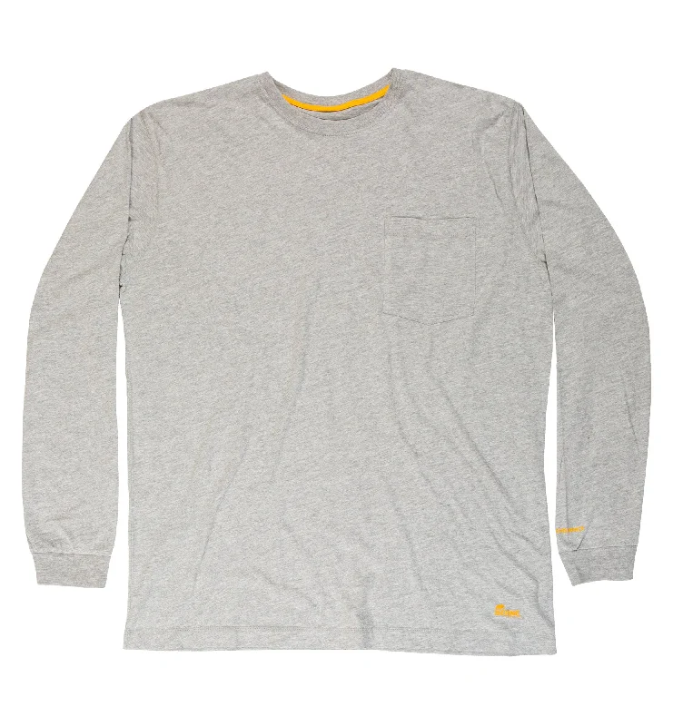 Men's Long - Line Oversized Casual Shirts in Dark Gray for a Relaxed and Modern LookBerne Mens Grey Cotton Blend Lightweight Performance Tee L/S Men's Long - Line Oversized Casual Shirts in Dark Gray for a Relaxed and Modern LookBerne Mens Grey Cotton Blend Lightweight Performance Tee L/S