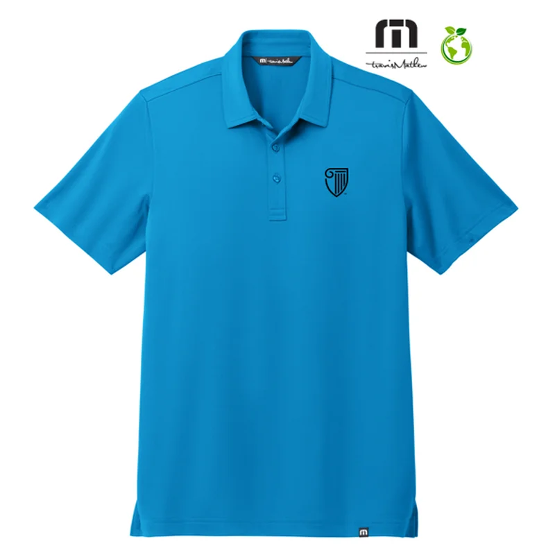 Men's Wrinkle - Resistant Polyester Blend Casual Shirts for Easy Travel and MaintenanceSTRAYER TravisMathew Cabana Solid Polo - Classic Blue Men's Wrinkle - Resistant Polyester Blend Casual Shirts for Easy Travel and MaintenanceSTRAYER TravisMathew Cabana Solid Polo - Classic Blue
