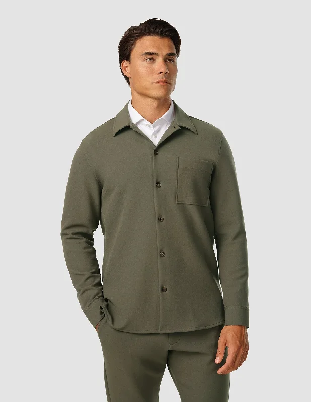Men's Button - Down Oxford Casual Shirts in Crisp White for a Classic and Versatile StyleHeavy Edition Transitional Overshirt Nightfall Green