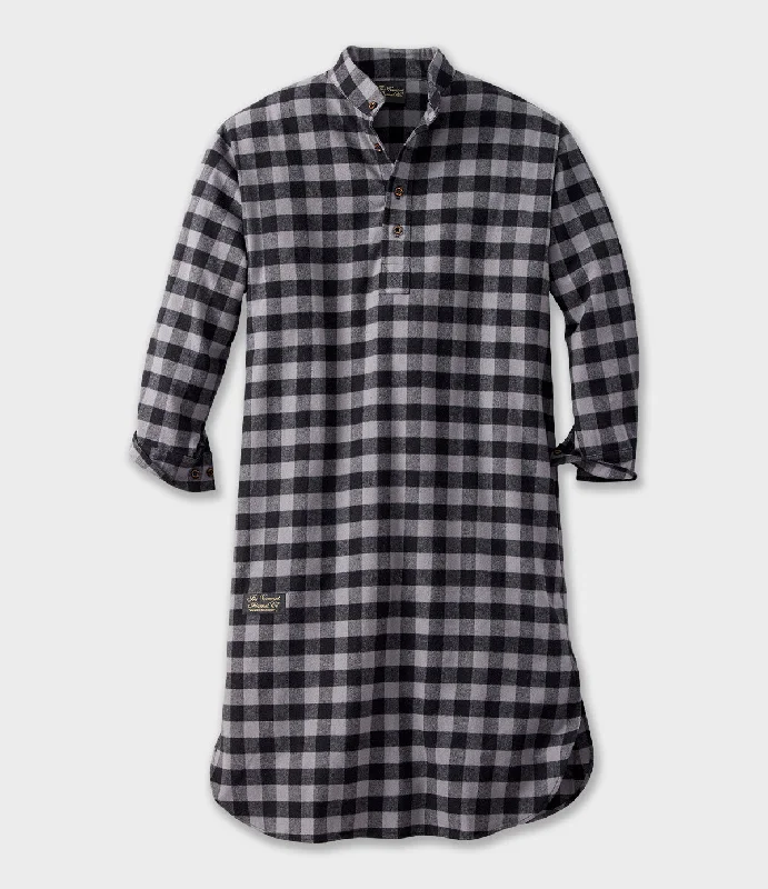 Men's Moisture - Wicking Performance Fabric Casual Shirts for Outdoor ActivitiesLong Night Shirt - Gray Buffalo Men's Moisture - Wicking Performance Fabric Casual Shirts for Outdoor ActivitiesLong Night Shirt - Gray Buffalo