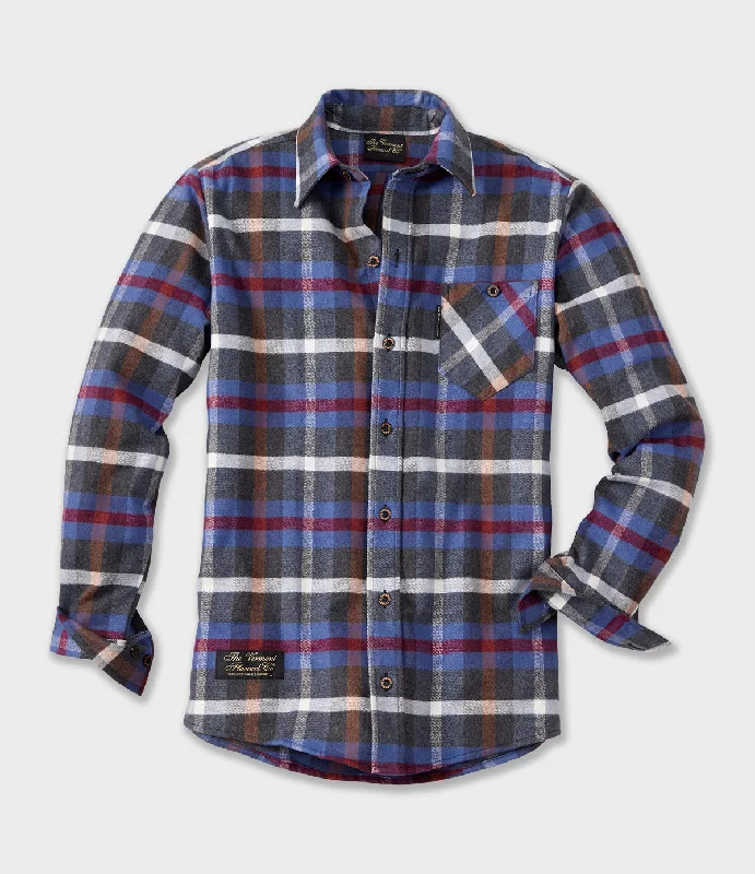 Plus Size Men's Striped Chambray Casual Shirts with a Spread Collar for a Preppy AppearanceFitted Flannel Shirt - Rogue