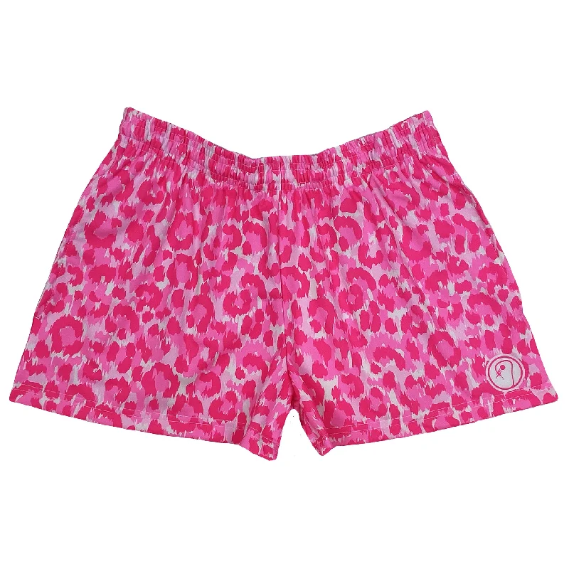 Men's Moisture - Wicking Performance Fabric Casual Shirts for Outdoor ActivitiesWomens Leopard Lacrosse Shorts - Pink