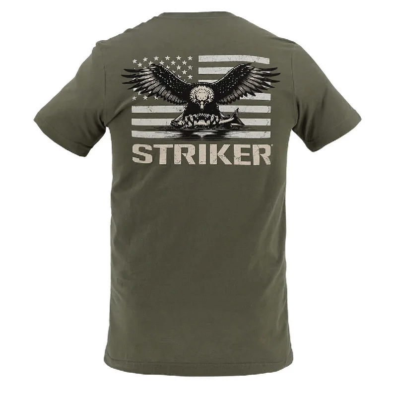 Men's Two - Tone Contrast Panel Casual Shirts in White and Navy for a Stylish and Eye - Catching DesignEagle Tee - Military