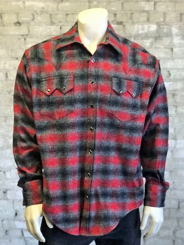 Men's Stretch - Fabric Casual Shirts in Navy Blue for a Comfortable and Flexible FitRockmount Mens Red/Grey 100% Cotton Flannel Plaid Western L/S Shirt Men's Stretch - Fabric Casual Shirts in Navy Blue for a Comfortable and Flexible FitRockmount Mens Red/Grey 100% Cotton Flannel Plaid Western L/S Shirt