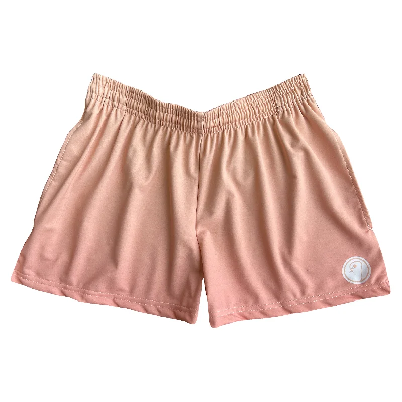 Men's Embroidered Detail Casual Shirts in Beige for a Touch of EleganceWomens Lacrosse Shorts - Peach Ombre