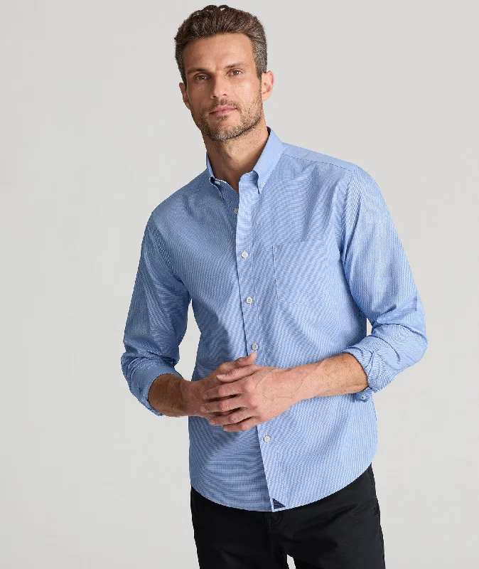 Men's Two - Tone Contrast Panel Casual Shirts in White and Navy for a Stylish and Eye - Catching DesignWrinkle-Free Cadetto Shirt Men's Two - Tone Contrast Panel Casual Shirts in White and Navy for a Stylish and Eye - Catching DesignWrinkle-Free Cadetto Shirt