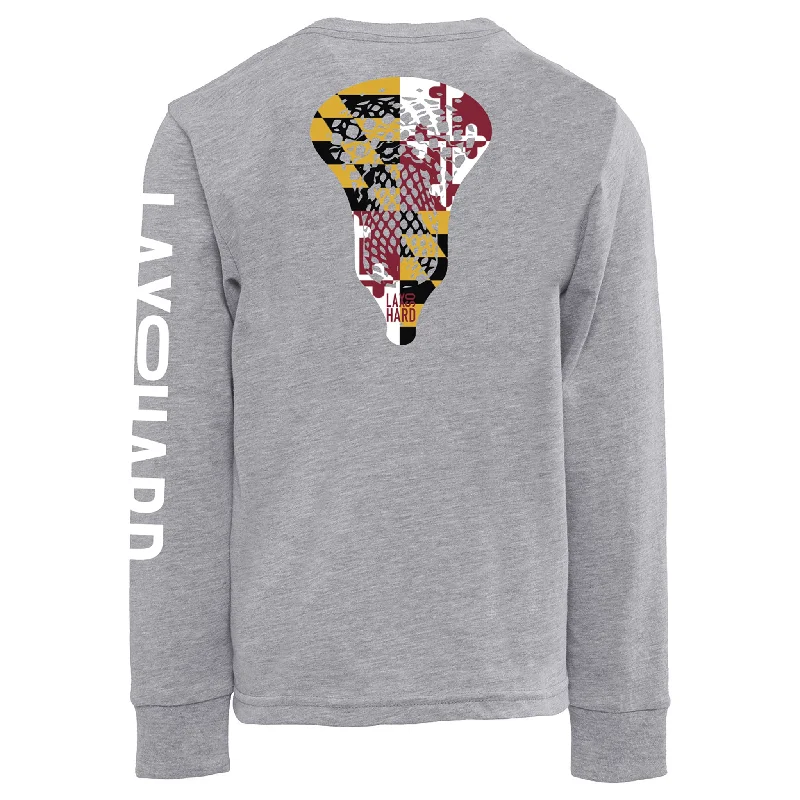 Men's Button - Down Oxford Casual Shirts in Crisp White for a Classic and Versatile StyleBoys Maryland Lacrosse Long Sleeve T-Shirt