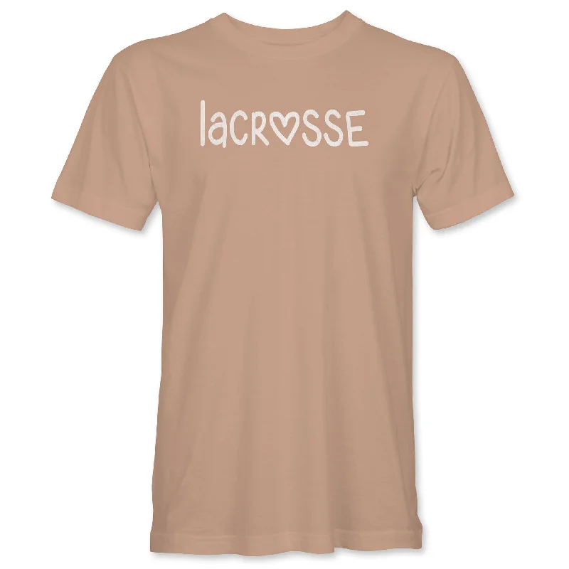 Men's Sustainable Recycled Material Casual Shirts for Eco - Conscious ConsumersGirls Lacrosse Lover - peach
