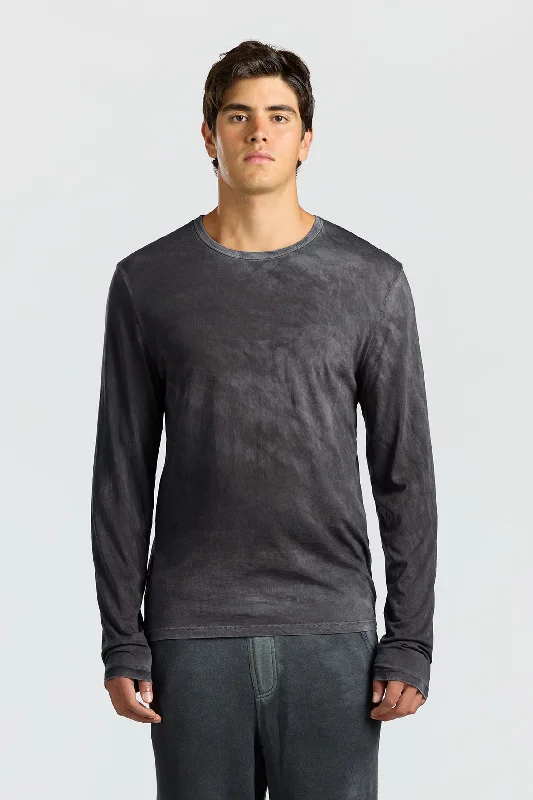 Men's Short - Sleeve Linen Casual Shirts in Light Khaki for a Breathable Summer OptionClassic Crew Long Sleeve Shirt