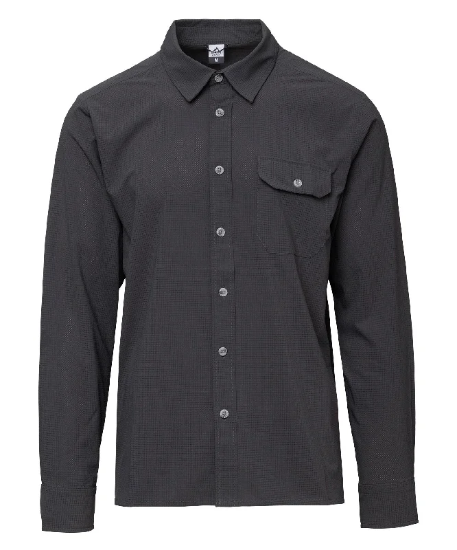 Men's Distressed Denim Casual Shirts with Frayed Edges for a Trendy and Rugged LookSavage Perforated Shirt LS