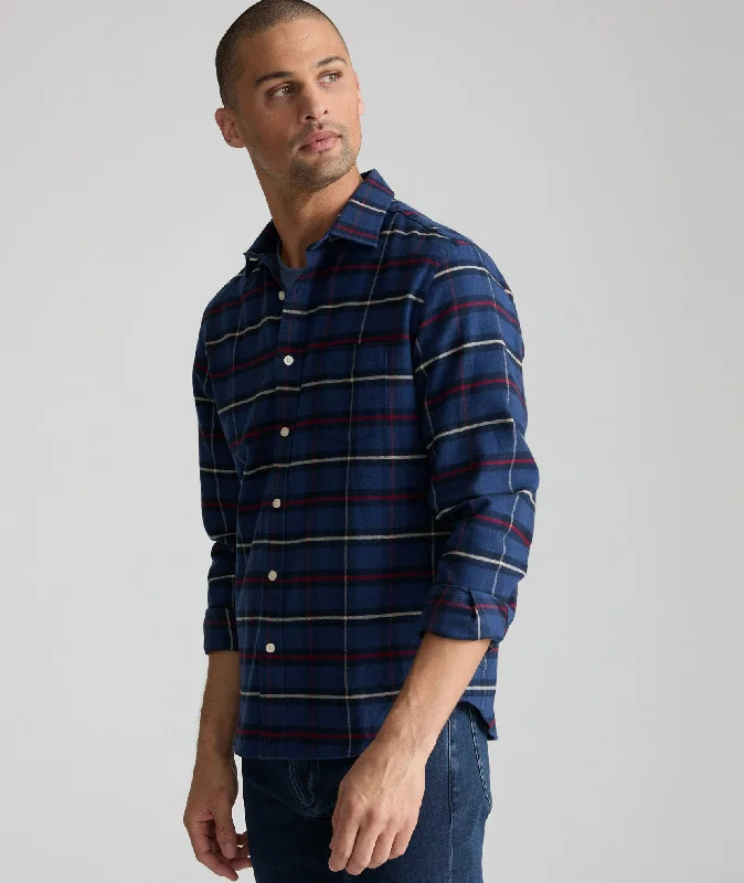 Men's Long - Line Oversized Casual Shirts in Dark Gray for a Relaxed and Modern LookFlannel Andes Shirt