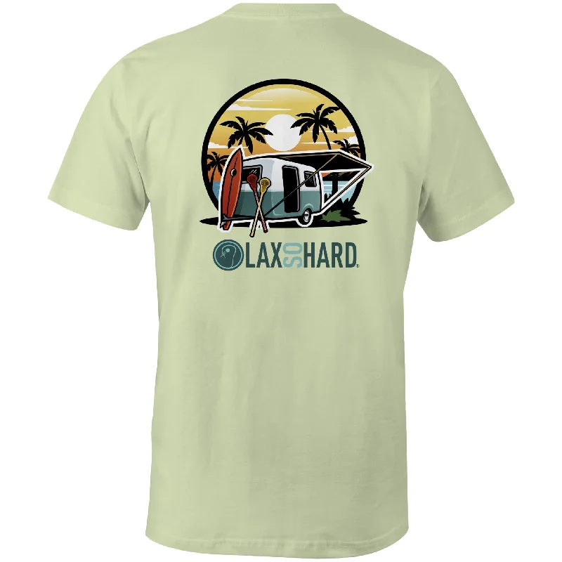 Plus Size Men's Plaid Flannel Casual Shirts in Earth Tones for a Cozy Fall OutfitMens Lacrosse Camper T-Shirt - Green