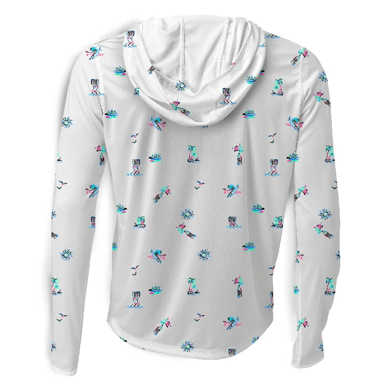 Men's Slim - Fit Printed Floral Casual Shirts in Pastel Colors for a Spring - Inspired VibeSurf & Slay Hooded Performance