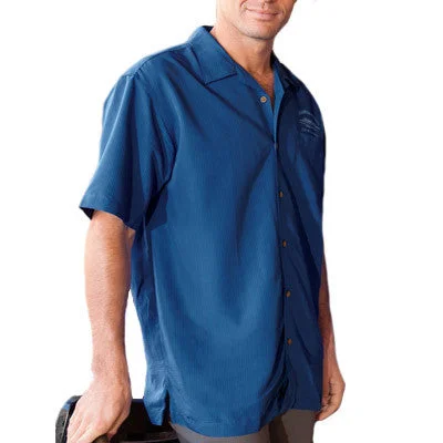Men's Organic Cotton Casual Shirts with a Soft Handfeel for Everyday ComfortHarriton Mens Barbados Textured Camp Shirt Men's Organic Cotton Casual Shirts with a Soft Handfeel for Everyday ComfortHarriton Mens Barbados Textured Camp Shirt