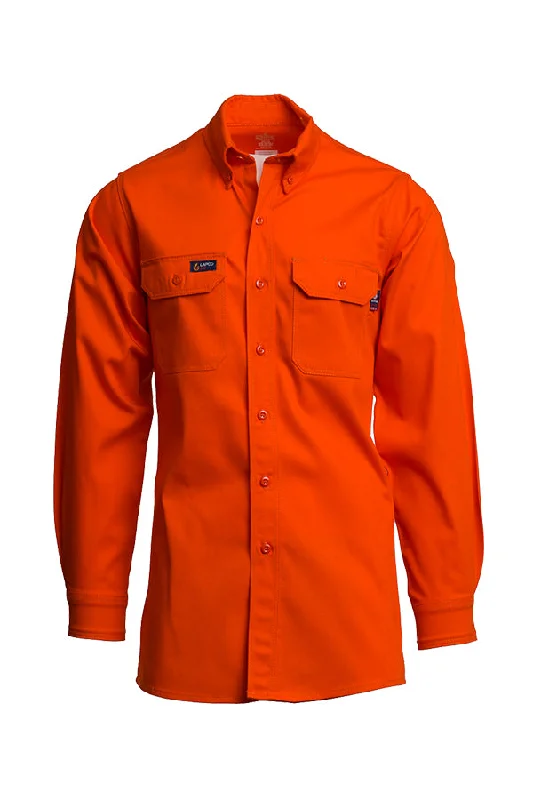 Men's Embroidered Detail Casual Shirts in Beige for a Touch of EleganceFR Uniform Shirt | 7oz. 100% Cotton | Orange