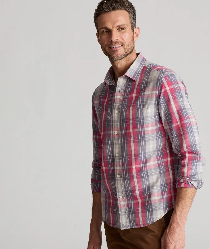 Men's Embroidered Detail Casual Shirts in Beige for a Touch of EleganceHeritage Plaid Estephe Shirt