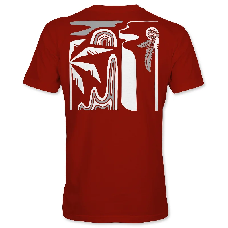 Men's Short - Sleeve Linen Casual Shirts in Light Khaki for a Breathable Summer OptionBoys Lacrosse Native T-Shirt - Red
