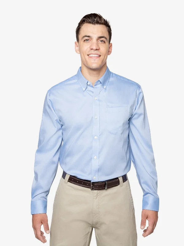 Men's Linen Blend Casual Shirts with Roll - Up Sleeves for a Summer Beach LookInsect Shield Men's Oxford Shirt