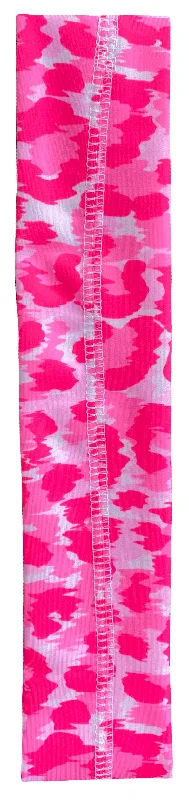 Men's Two - Tone Contrast Panel Casual Shirts in White and Navy for a Stylish and Eye - Catching DesignLacrosse Headband - Pink Leopard