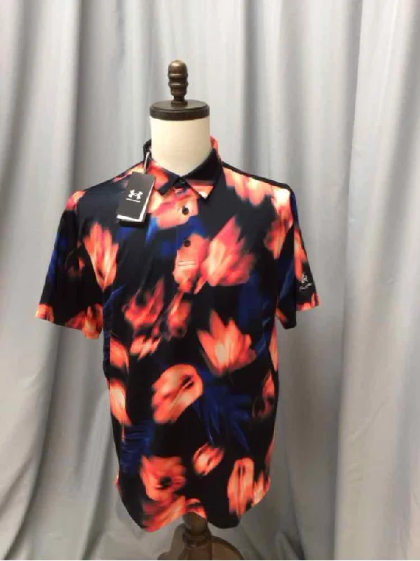 Plus Size Men's Striped Chambray Casual Shirts with a Spread Collar for a Preppy AppearanceSIZE LARGE UNDER ARMOUR Men's SHIRTS