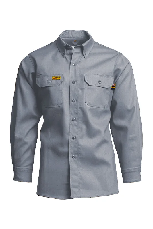 Men's Retro - Style Hawaiian Print Casual Shirts in Bold Patterns for a Tropical VacationFR Uniform Shirt | 7oz. 88/12 Blend | Light Gray