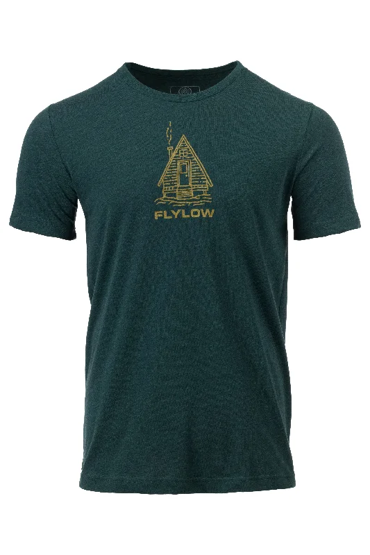 Men's Short - Sleeve Linen Casual Shirts in Light Khaki for a Breathable Summer OptionCabin Tee