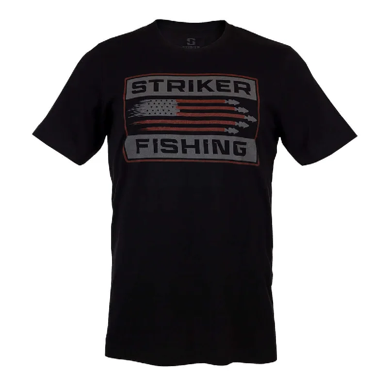 Men's Slim - Fit Printed Floral Casual Shirts in Pastel Colors for a Spring - Inspired VibeFish Flag Tee - Black
