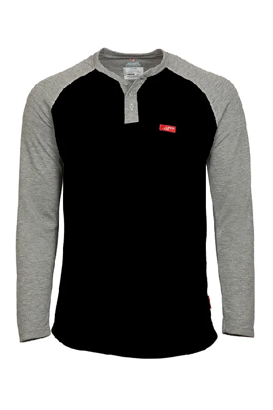 Plus Size Men's Plaid Flannel Casual Shirts in Earth Tones for a Cozy Fall OutfitFlame-Resistant Raglan Sleeve Henley T-Shirt – 6oz. Tecasafe® Plus | Black-Gray Plus Size Men's Plaid Flannel Casual Shirts in Earth Tones for a Cozy Fall OutfitFlame-Resistant Raglan Sleeve Henley T-Shirt – 6oz. Tecasafe® Plus | Black-Gray