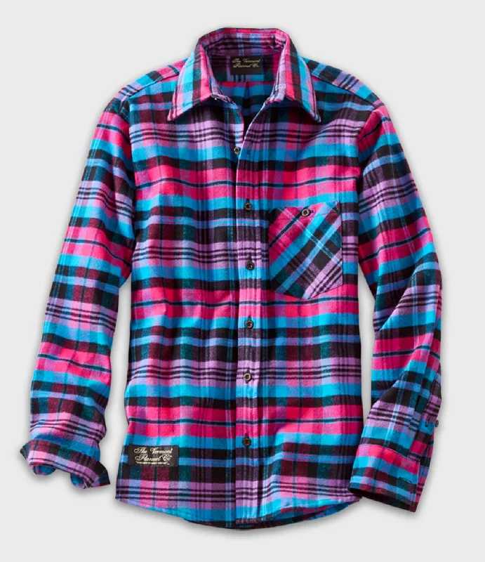 Men's Graphic - Printed Casual Shirts with Pop - Culture References for a Fun and Stylish LookFitted Flannel Shirt - Tropic Men's Graphic - Printed Casual Shirts with Pop - Culture References for a Fun and Stylish LookFitted Flannel Shirt - Tropic