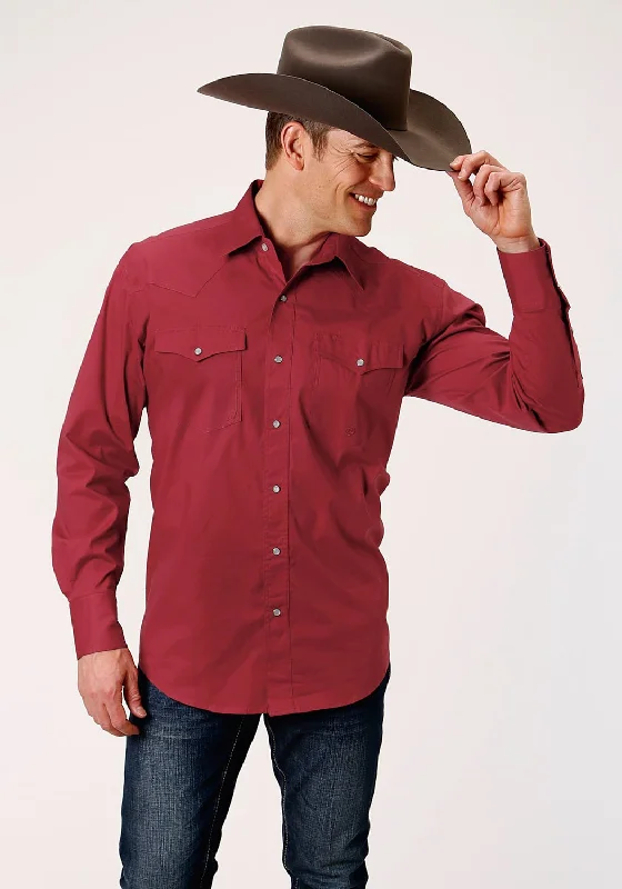 Men's Tailored Fit Checkered Casual Shirts in Multicolor for a Smart - Casual EnsembleRoper Mens Red Cotton Blend Stretch Poplin L/S Tall Shirt Men's Tailored Fit Checkered Casual Shirts in Multicolor for a Smart - Casual EnsembleRoper Mens Red Cotton Blend Stretch Poplin L/S Tall Shirt