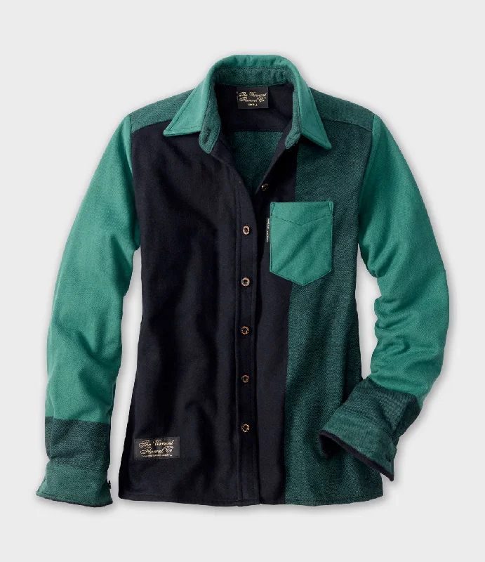 Men's Two - Tone Contrast Panel Casual Shirts in White and Navy for a Stylish and Eye - Catching DesignWomen's Classic Flannel Shacket - Evergreen Men's Two - Tone Contrast Panel Casual Shirts in White and Navy for a Stylish and Eye - Catching DesignWomen's Classic Flannel Shacket - Evergreen