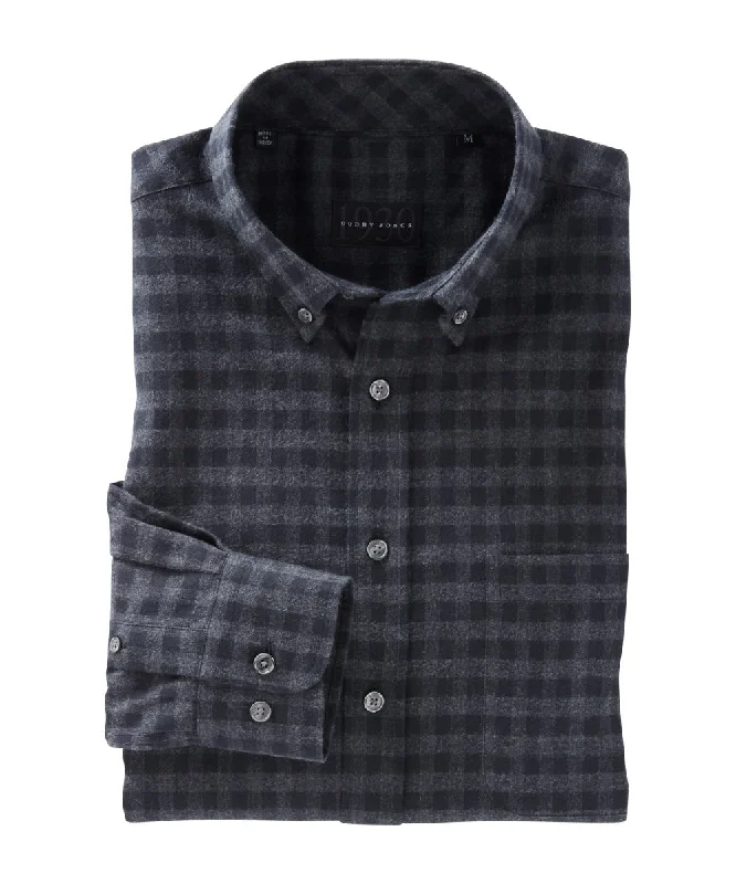 Men's Thermal - Lined Casual Shirts in Black for Added Warmth in Cold WeatherAllen Brushed Check Shirt