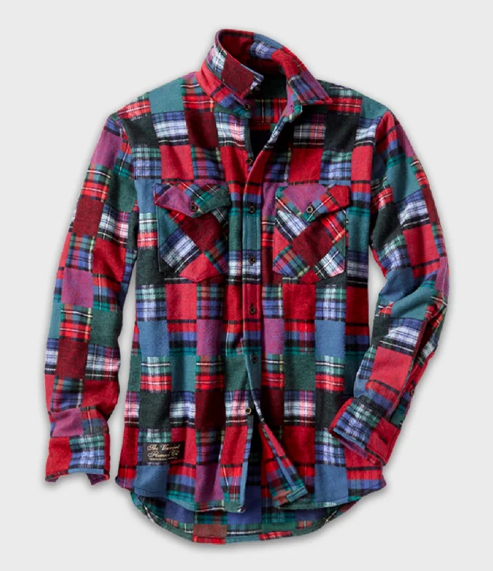 Men's Tailored Fit Checkered Casual Shirts in Multicolor for a Smart - Casual EnsembleMen's Classic Flannel Shacket - Patchwork Men's Tailored Fit Checkered Casual Shirts in Multicolor for a Smart - Casual EnsembleMen's Classic Flannel Shacket - Patchwork