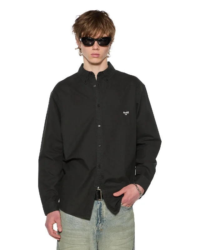 Men's Sustainable Recycled Material Casual Shirts for Eco - Conscious ConsumersKSIGNATURE BUTTON DOWN LS SHIRT BLACK Men's Sustainable Recycled Material Casual Shirts for Eco - Conscious ConsumersKSIGNATURE BUTTON DOWN LS SHIRT BLACK