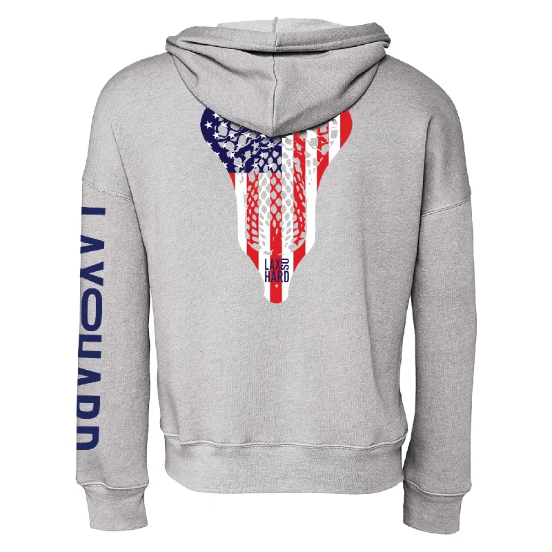 Men's Moisture - Wicking Performance Fabric Casual Shirts for Outdoor ActivitiesMens American Lacrosse Hoodie