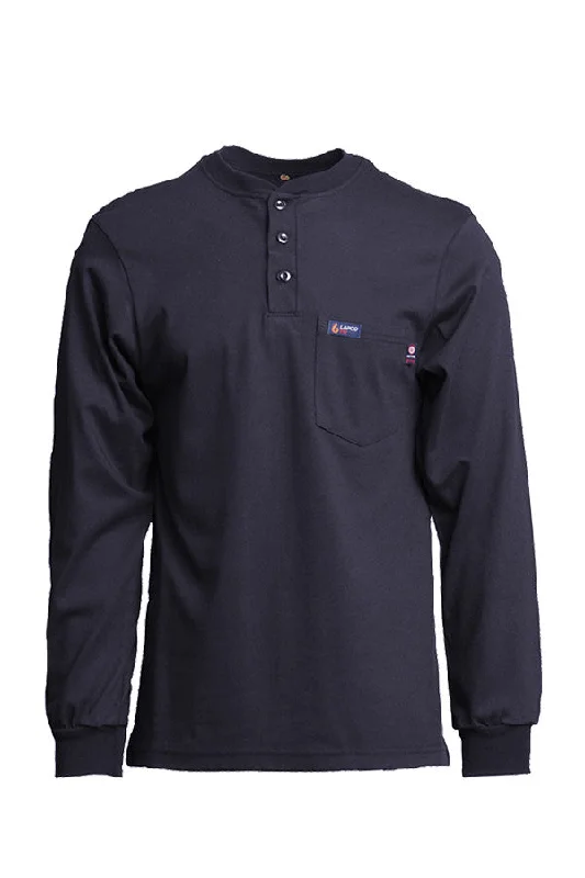 Men's Distressed Denim Casual Shirts with Frayed Edges for a Trendy and Rugged LookFR Henley Tee | 7oz. 100% Cotton Jersey Knit | Navy Men's Distressed Denim Casual Shirts with Frayed Edges for a Trendy and Rugged LookFR Henley Tee | 7oz. 100% Cotton Jersey Knit | Navy