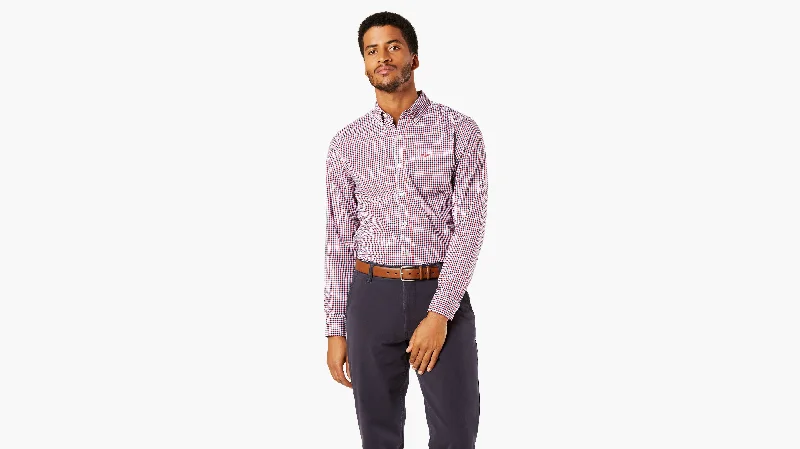 Men's Button - Down Oxford Casual Shirts in Crisp White for a Classic and Versatile StyleSignature Comfort Flex Shirt, Classic Fit Men's Button - Down Oxford Casual Shirts in Crisp White for a Classic and Versatile StyleSignature Comfort Flex Shirt, Classic Fit